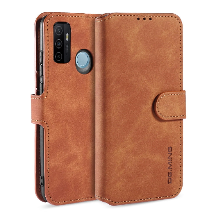 DG.MING Retro Oil Side Horizontal Flip Case with Holder & Card Slots & Wallet, For Samsung Galaxy M31s, For Samsung Galaxy S20 FE, For OPPO A32 (2020) / A53 (2020)