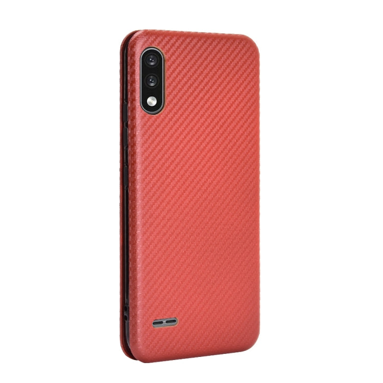 Carbon Fiber Texture Magnetic Horizontal Flip TPU + PC + PU Leather Case with Card Slot