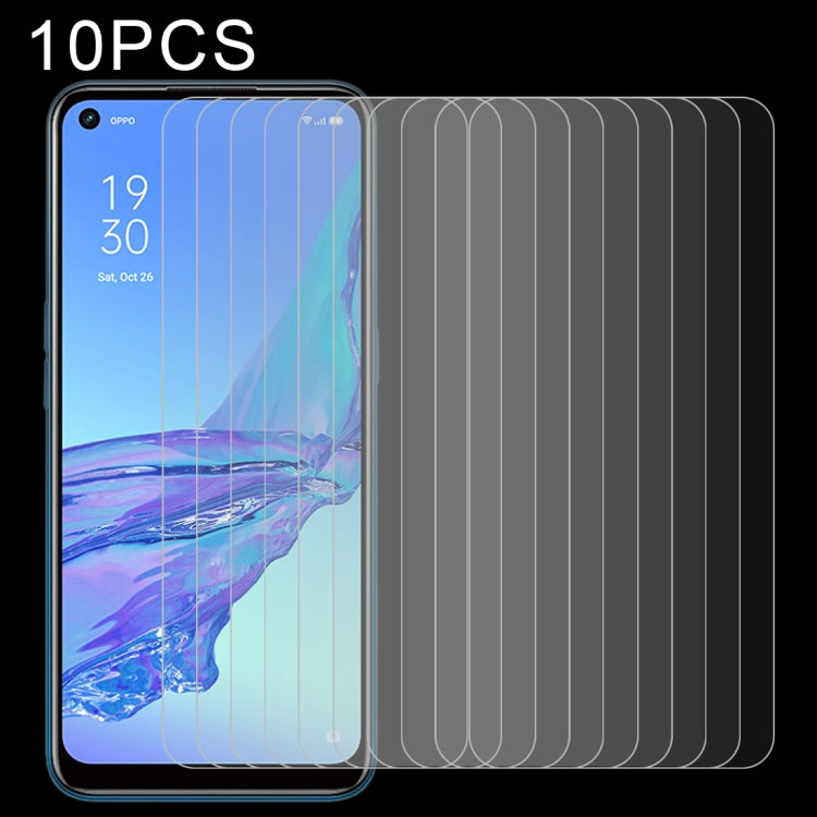 10 PCS 0.26mm 9H 2.5D Tempered Glass Film, For OPPO A32 (10 PCS), For OPPO Find X2 Neo (10 PCS), For OPPO A53 2020 (10 PCS), For OPPO Reno4 SE (10 PCS), For OPPO Reno4 (10 PCS), For OPPO Find X2 Lite (10 PCS), For OPPO F17 Pro (10 PCS)