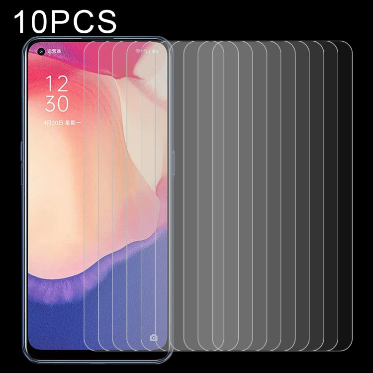 10 PCS 0.26mm 9H 2.5D Tempered Glass Film, For OPPO A32 (10 PCS), For OPPO Find X2 Neo (10 PCS), For OPPO A53 2020 (10 PCS), For OPPO Reno4 SE (10 PCS), For OPPO Reno4 (10 PCS), For OPPO Find X2 Lite (10 PCS), For OPPO F17 Pro (10 PCS)