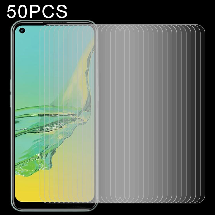 50 PCS 0.26mm 9H 2.5D Tempered Glass Film, For OPPO A32 (50 PCS), For OPPO Find X2 Neo (50 PCS), For OPPO A53 2020 (50 PCS), For OPPO Reno4 SE (50 PCS), For OPPO Reno4 (50 PCS), For OPPO Find X2 Lite (50 PCS), For OPPO F17 Pro (50 PCS)