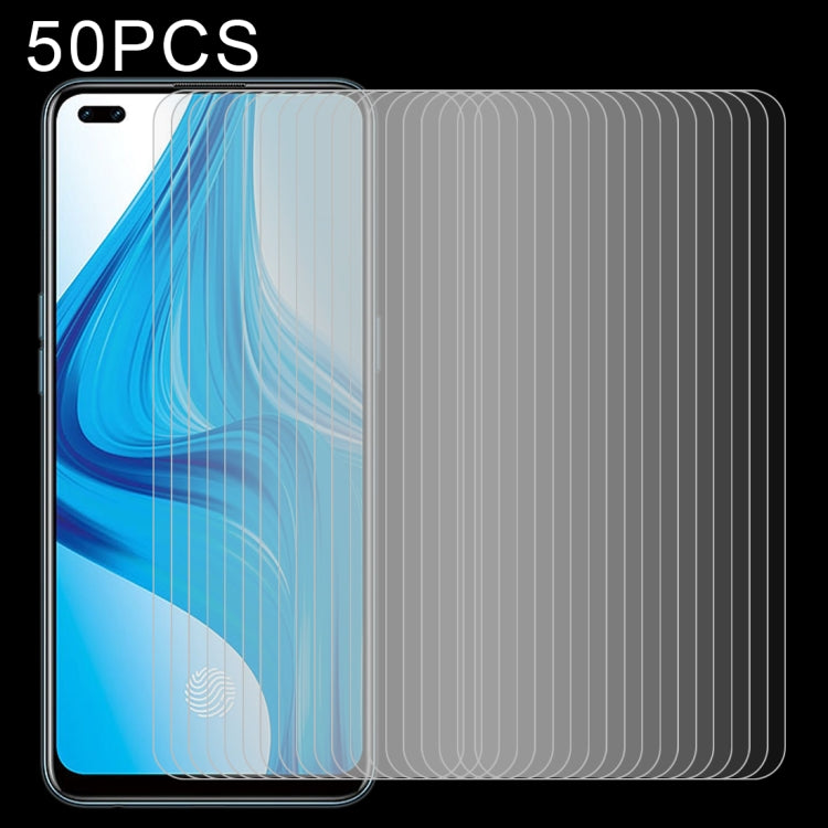 50 PCS 0.26mm 9H 2.5D Tempered Glass Film, For OPPO A32 (50 PCS), For OPPO Find X2 Neo (50 PCS), For OPPO A53 2020 (50 PCS), For OPPO Reno4 SE (50 PCS), For OPPO Reno4 (50 PCS), For OPPO Find X2 Lite (50 PCS), For OPPO F17 Pro (50 PCS)