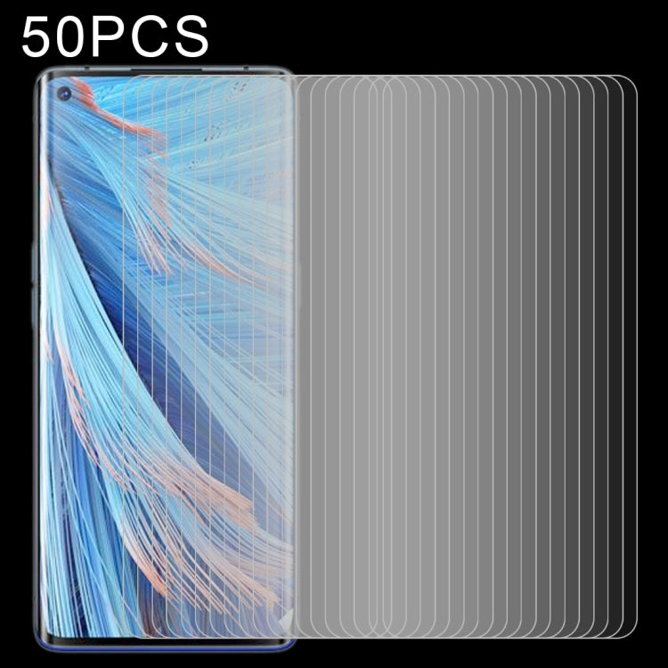 50 PCS 0.26mm 9H 2.5D Tempered Glass Film, For OPPO A32 (50 PCS), For OPPO Find X2 Neo (50 PCS), For OPPO A53 2020 (50 PCS), For OPPO Reno4 SE (50 PCS), For OPPO Reno4 (50 PCS), For OPPO Find X2 Lite (50 PCS), For OPPO F17 Pro (50 PCS)