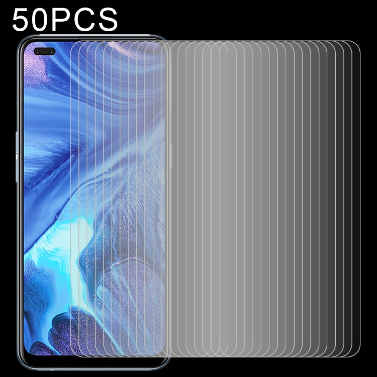 50 PCS 0.26mm 9H 2.5D Tempered Glass Film, For OPPO A32 (50 PCS), For OPPO Find X2 Neo (50 PCS), For OPPO A53 2020 (50 PCS), For OPPO Reno4 SE (50 PCS), For OPPO Reno4 (50 PCS), For OPPO Find X2 Lite (50 PCS), For OPPO F17 Pro (50 PCS)