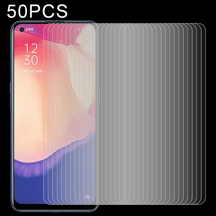 50 PCS 0.26mm 9H 2.5D Tempered Glass Film, For OPPO A32 (50 PCS), For OPPO Find X2 Neo (50 PCS), For OPPO A53 2020 (50 PCS), For OPPO Reno4 SE (50 PCS), For OPPO Reno4 (50 PCS), For OPPO Find X2 Lite (50 PCS), For OPPO F17 Pro (50 PCS)