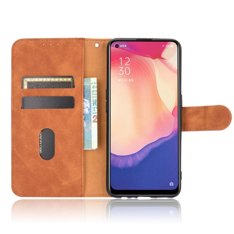 Solid Color Skin Feel Magnetic Buckle Horizontal Flip Calf Texture PU Leather Case with Holder & Card Slots & Wallet, For OPPO Reno4 SE, For Samsung Galaxy M51(European Version)