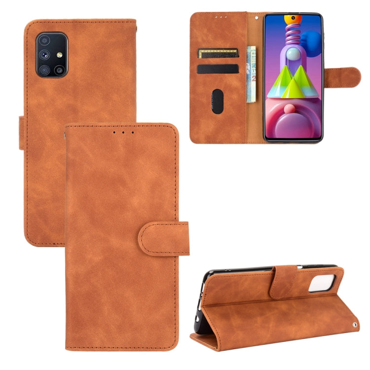 Solid Color Skin Feel Magnetic Buckle Horizontal Flip Calf Texture PU Leather Case with Holder & Card Slots & Wallet, For OPPO Reno4 SE, For Samsung Galaxy M51(European Version)