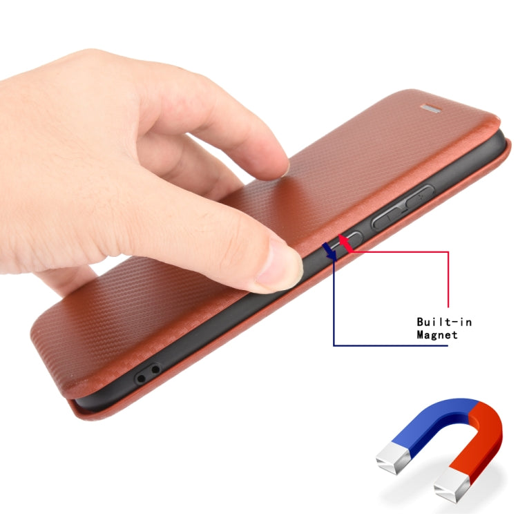 Carbon Fiber Texture Magnetic Horizontal Flip TPU + PC + PU Leather Case with Card Slot, For OPPO Reno4 SE, For Samsung Galaxy Z Fold2 5G