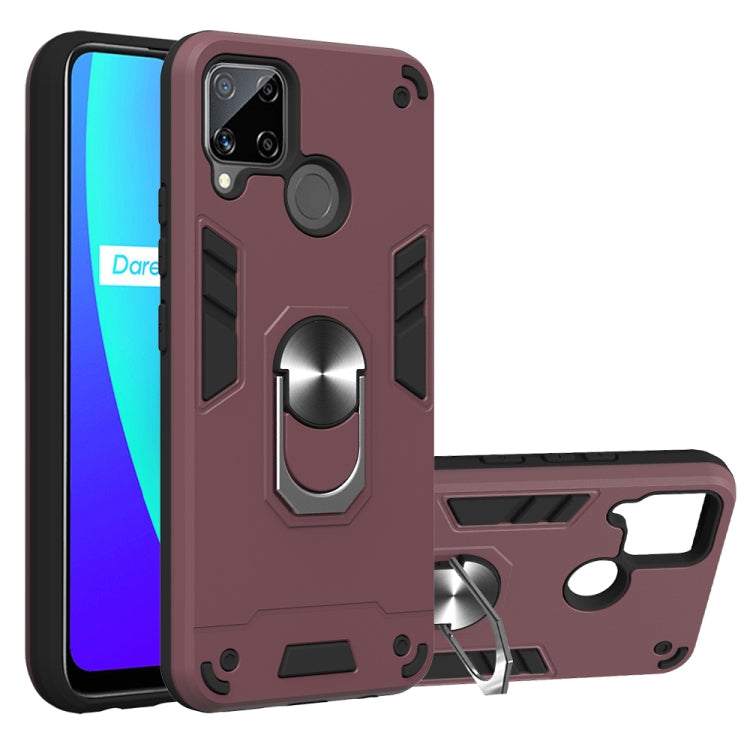 Armour Series PC + TPU Protective Case with Ring Holder, For OPPO Realme C11, For OPPO Realme C12 / C15