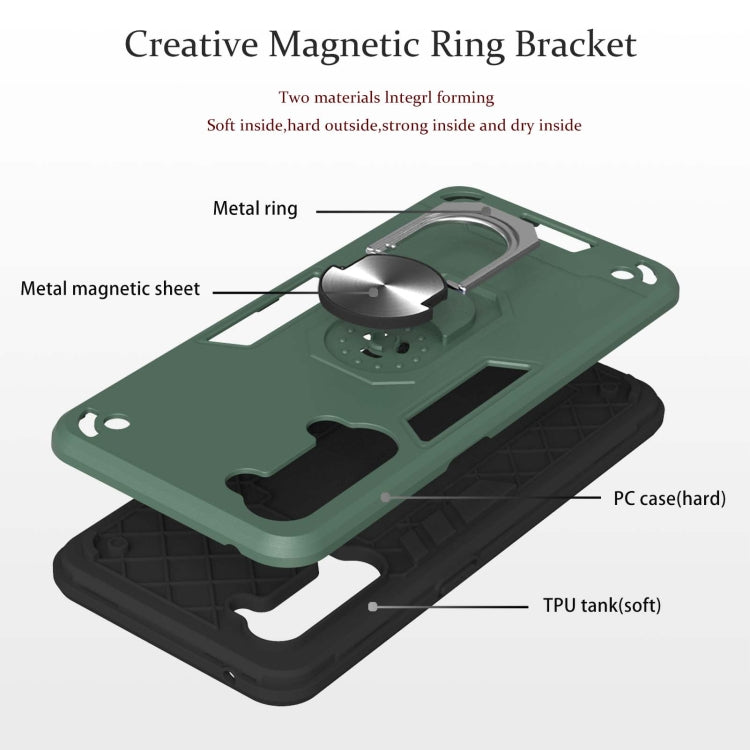 Armour Series PC + TPU Protective Case with Ring Holder, For OPPO Reno 3, For Xiaomi Redmi 9