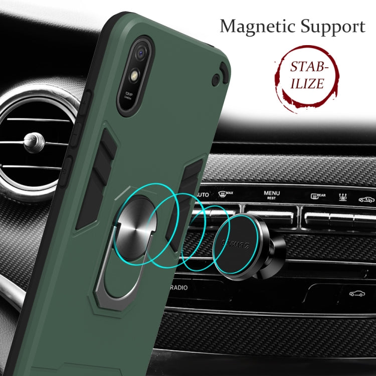 Armour Series PC + TPU Protective Case with Ring Holder, For Xiaomi Redmi 9A, For Xiaomi Redmi 9C