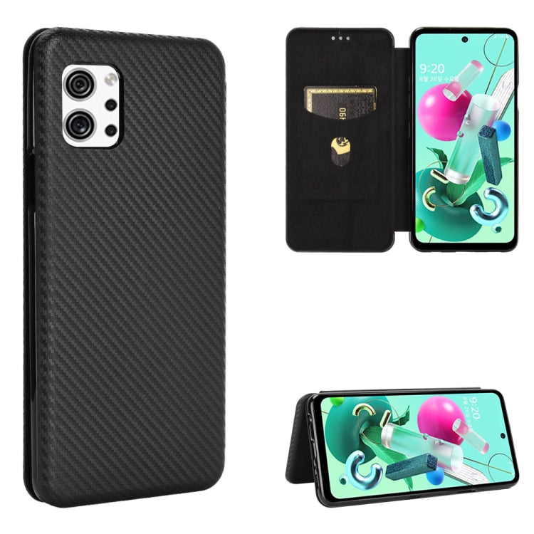 Carbon Fiber Texture Magnetic Horizontal Flip TPU + PC + PU Leather Case with Card Slot