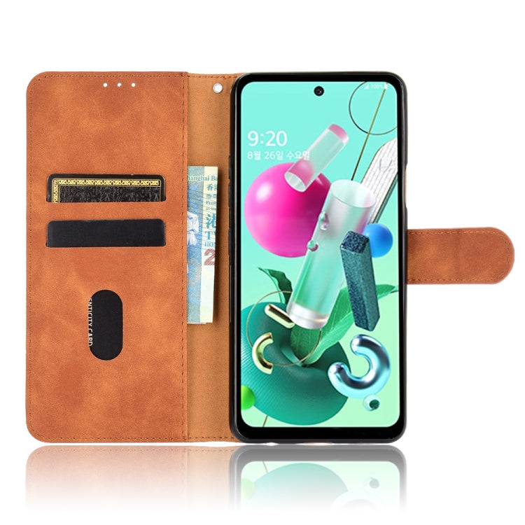 Solid Color Skin Feel Magnetic Buckle Horizontal Flip Calf Texture PU Leather Case with Holder & Card Slots & Wallet, For LG Q92 5G, For OPPO F17