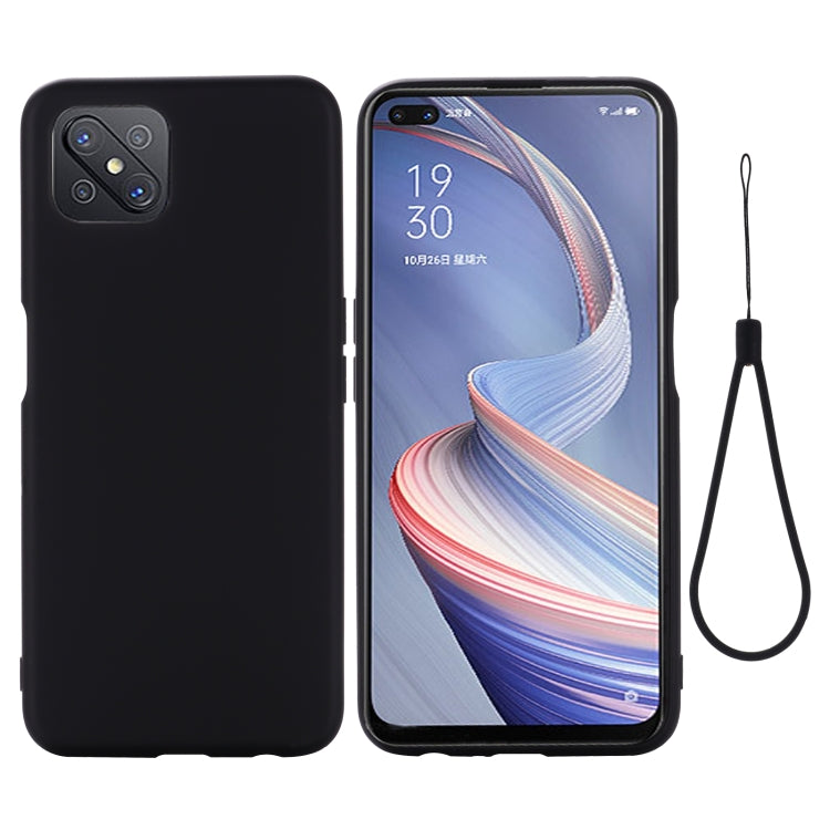 Pure Color Liquid Silicone Shockproof Full Coverage Case, For OPPO A92s / Reno4 Z 5G