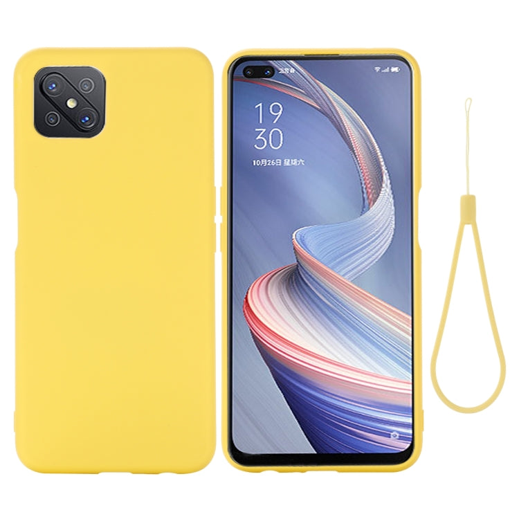 Pure Color Liquid Silicone Shockproof Full Coverage Case, For OPPO A92s / Reno4 Z 5G