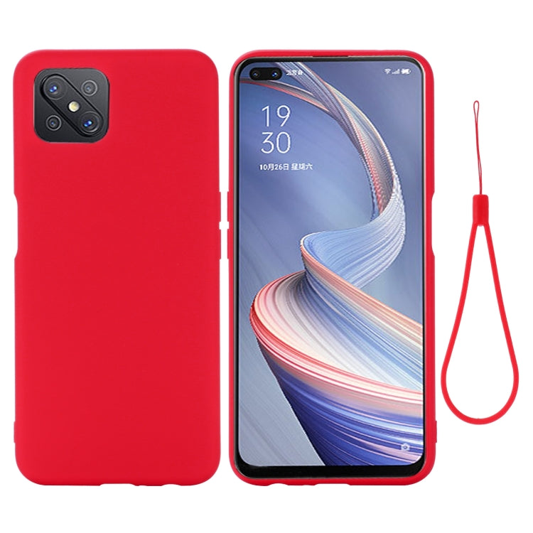 Pure Color Liquid Silicone Shockproof Full Coverage Case, For OPPO A92s / Reno4 Z 5G