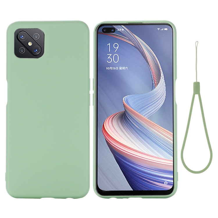 Pure Color Liquid Silicone Shockproof Full Coverage Case, For OPPO A92s / Reno4 Z 5G