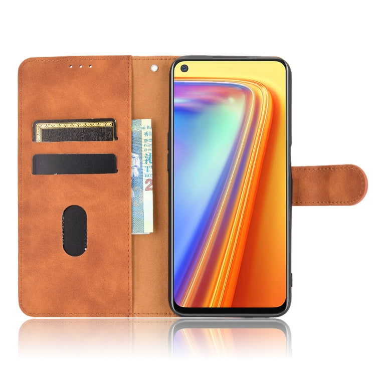 Solid Color Skin Feel Magnetic Buckle Horizontal Flip Calf Texture PU Leather Case with Holder & Card Slots & Wallet, For OPPO Realme 7, For OPPO Realme Narzo 20 Pro