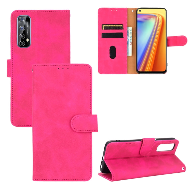 Solid Color Skin Feel Magnetic Buckle Horizontal Flip Calf Texture PU Leather Case with Holder & Card Slots & Wallet, For OPPO Realme 7, For OPPO Realme Narzo 20 Pro