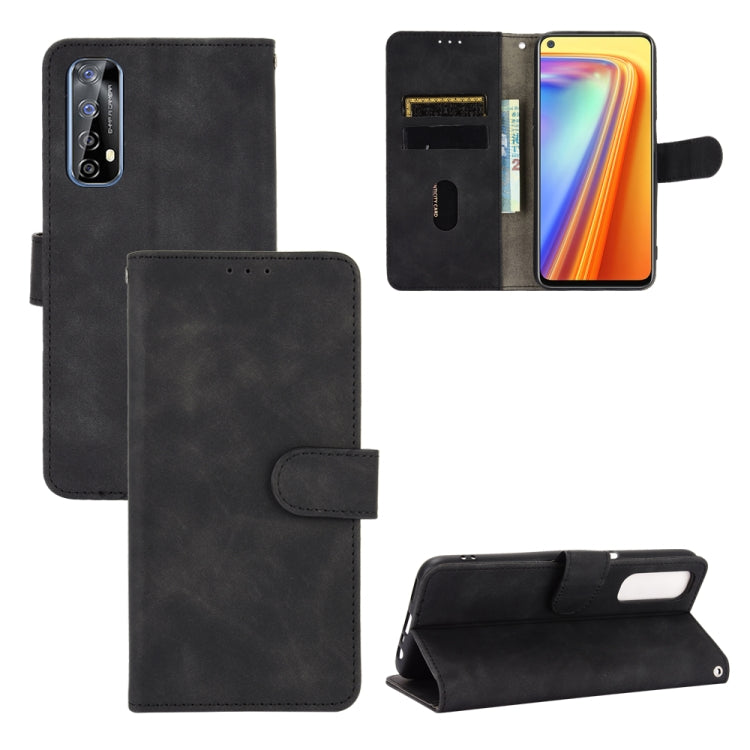 Solid Color Skin Feel Magnetic Buckle Horizontal Flip Calf Texture PU Leather Case with Holder & Card Slots & Wallet, For OPPO Realme 7, For OPPO Realme Narzo 20 Pro