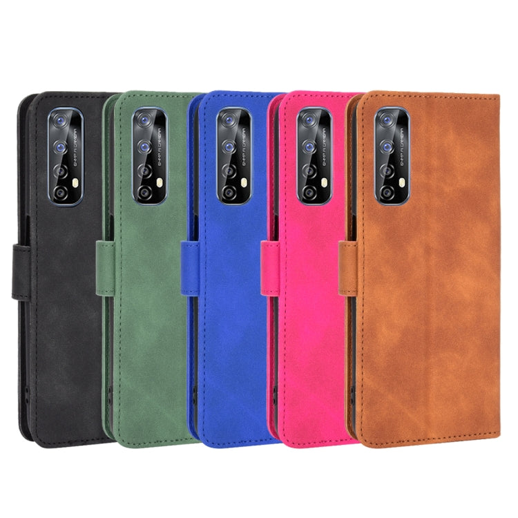 Solid Color Skin Feel Magnetic Buckle Horizontal Flip Calf Texture PU Leather Case with Holder & Card Slots & Wallet, For OPPO Realme 7, For OPPO Realme Narzo 20 Pro