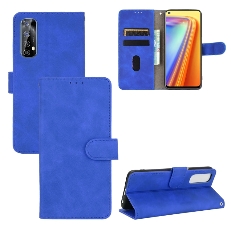 Solid Color Skin Feel Magnetic Buckle Horizontal Flip Calf Texture PU Leather Case with Holder & Card Slots & Wallet, For OPPO Realme 7, For OPPO Realme Narzo 20 Pro