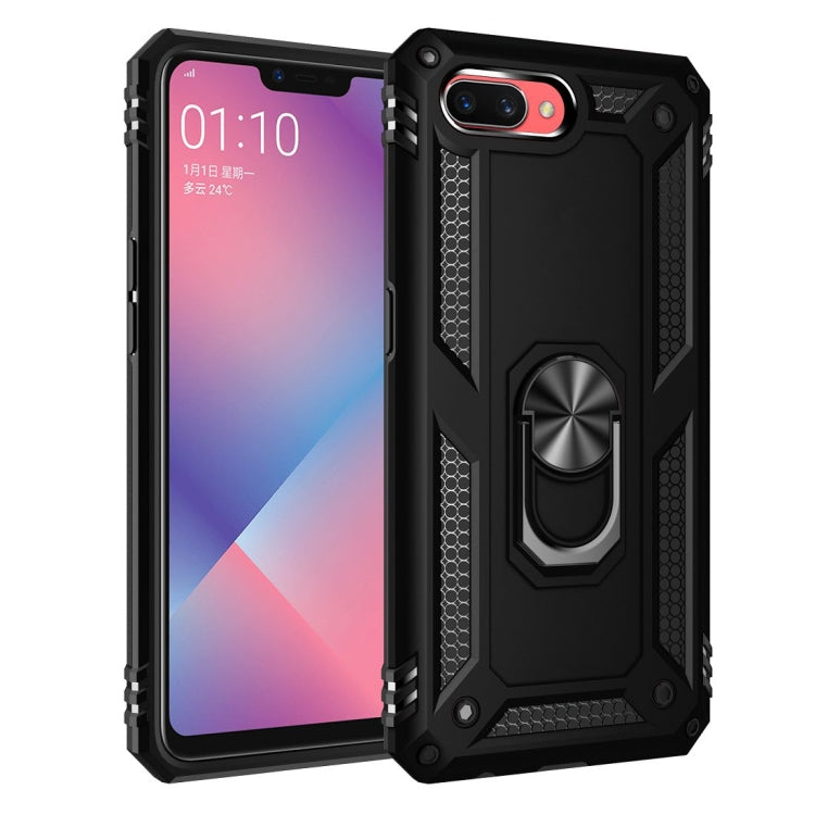 Shockproof TPU + PC Protective Case with 360 Degree Rotating Holder, For OPPO A5 / A3s