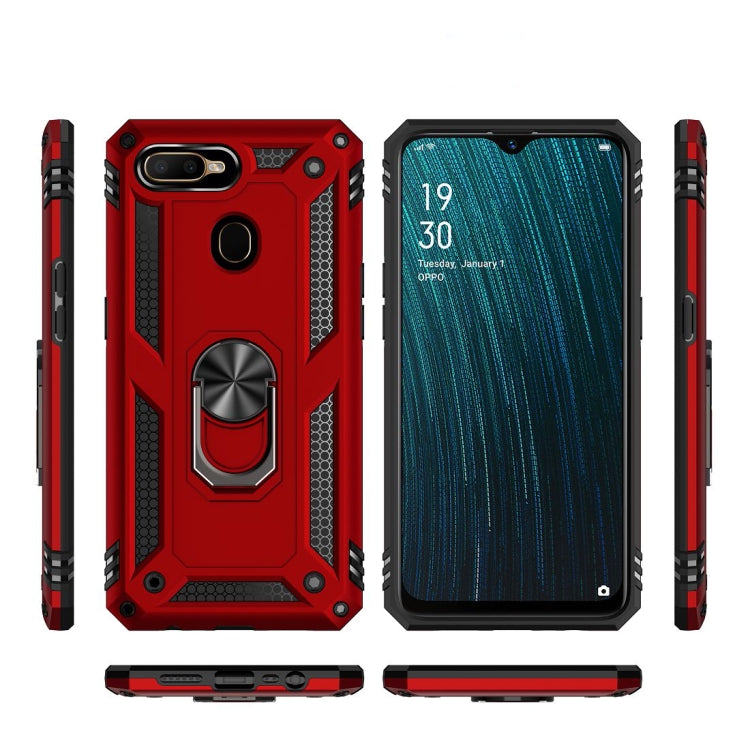 Shockproof TPU + PC Protective Case with 360 Degree Rotating Holder, For OPPO A5s