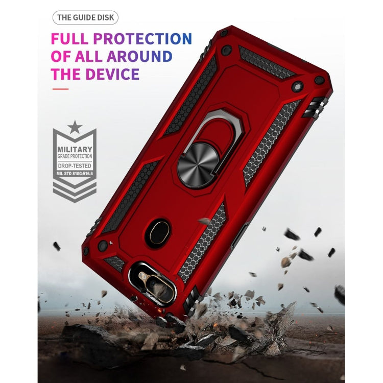 Shockproof TPU + PC Protective Case with 360 Degree Rotating Holder, For OPPO A5s