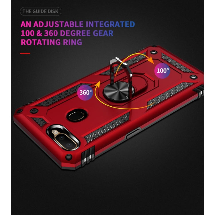 Shockproof TPU + PC Protective Case with 360 Degree Rotating Holder, For OPPO A5s