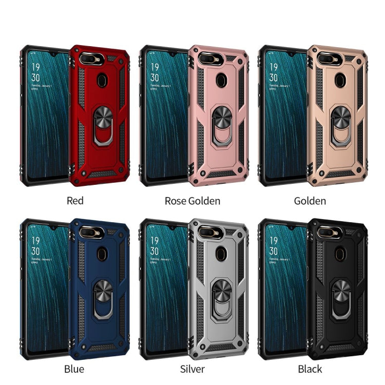 Shockproof TPU + PC Protective Case with 360 Degree Rotating Holder, For OPPO A5s