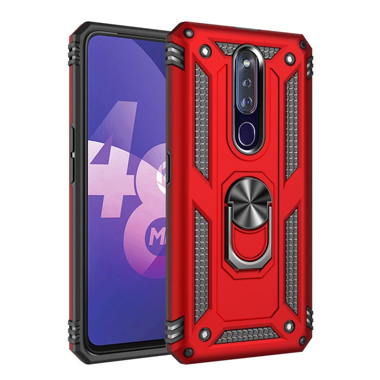 Shockproof TPU + PC Protective Case with 360 Degree Rotating Holder, For OPPO F11 Pro