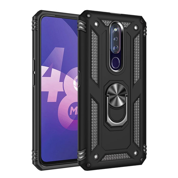 Shockproof TPU + PC Protective Case with 360 Degree Rotating Holder, For OPPO F11 Pro