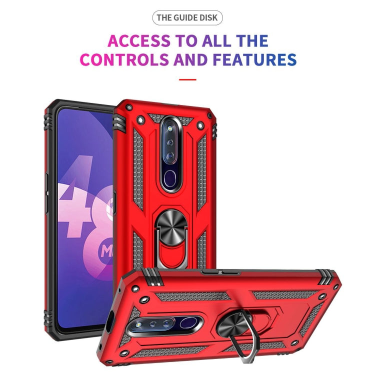 Shockproof TPU + PC Protective Case with 360 Degree Rotating Holder, For OPPO F11 Pro