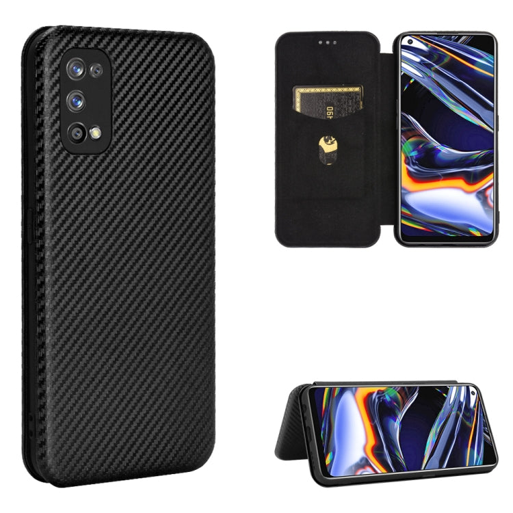 Carbon Fiber Texture Magnetic Horizontal Flip TPU + PC + PU Leather Case with Card Slot