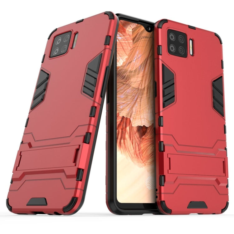 PC + TPU Shockproof Protective Case with Invisible Holder, For OPPO F17, For OPPO Realme 7i