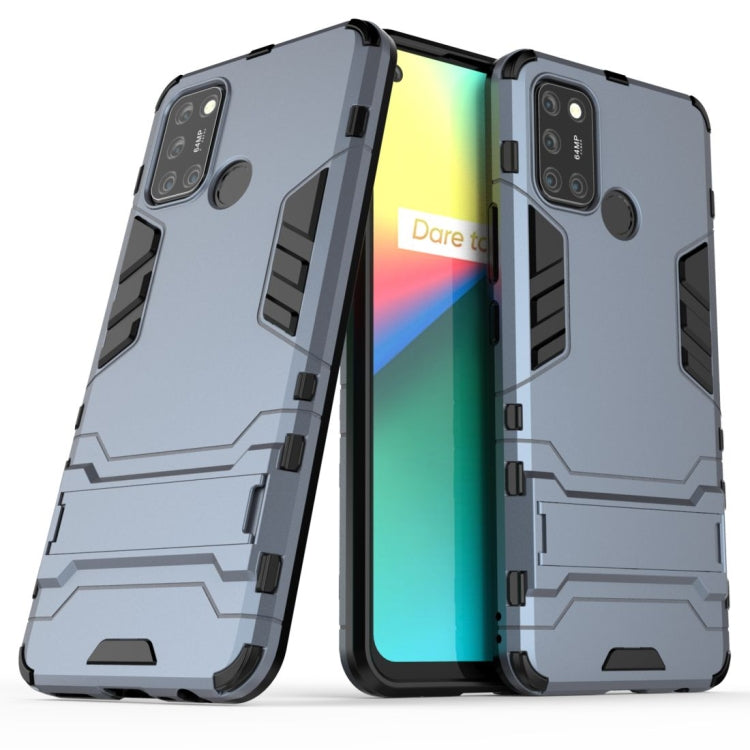 PC + TPU Shockproof Protective Case with Invisible Holder, For OPPO F17, For OPPO Realme 7i