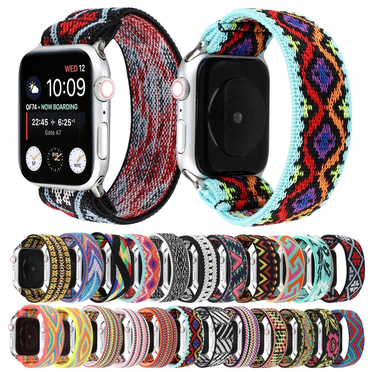 Nylon Replacement Strap Watchband, For Apple Watch Series 7 41mm / &amp; 6 &amp; SE &amp; 5 &amp; 4 40mm