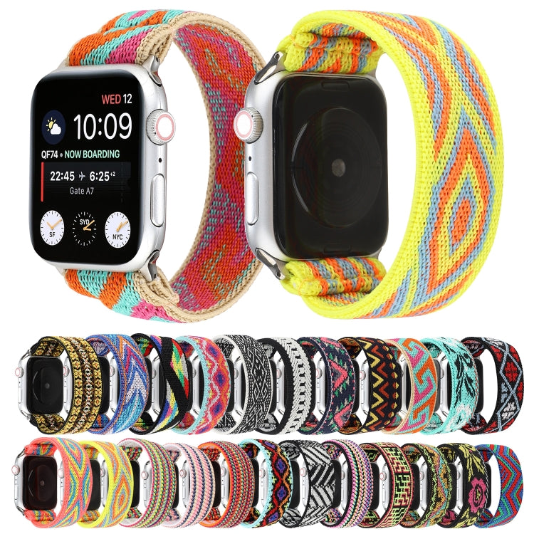 Nylon Replacement Strap Watchband, For Apple Watch Series 7 45mm / &amp; 6 &amp; SE &amp; 5 &amp; 4 44mm