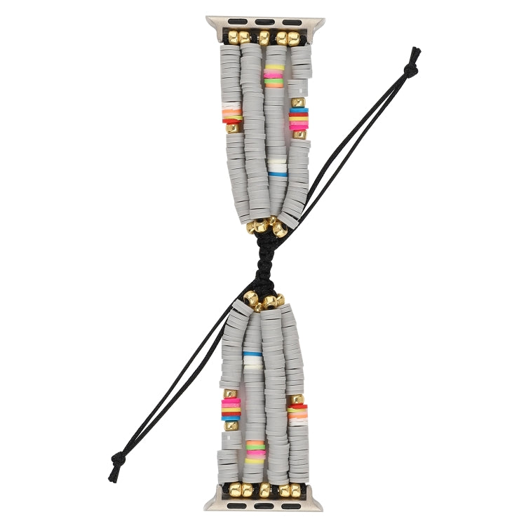 Bohemian Style Soft Ceramic Beaded Strap For Apple Series 6 &amp; SE &amp; 5 &amp; 4 44mm / 3 &amp; 2 &amp; 1 42mm, For Apple Series 7 45mm / 6 &amp; SE &amp; 5 &amp; 4 44mm / 3 &amp; 2 &amp; 1 42mm