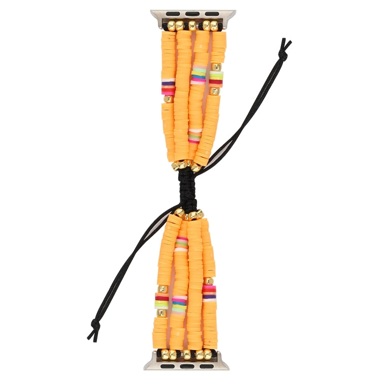 Bohemian Style Soft Ceramic Beaded Strap For Apple Series 6 &amp; SE &amp; 5 &amp; 4 44mm / 3 &amp; 2 &amp; 1 42mm, For Apple Series 7 45mm / 6 &amp; SE &amp; 5 &amp; 4 44mm / 3 &amp; 2 &amp; 1 42mm