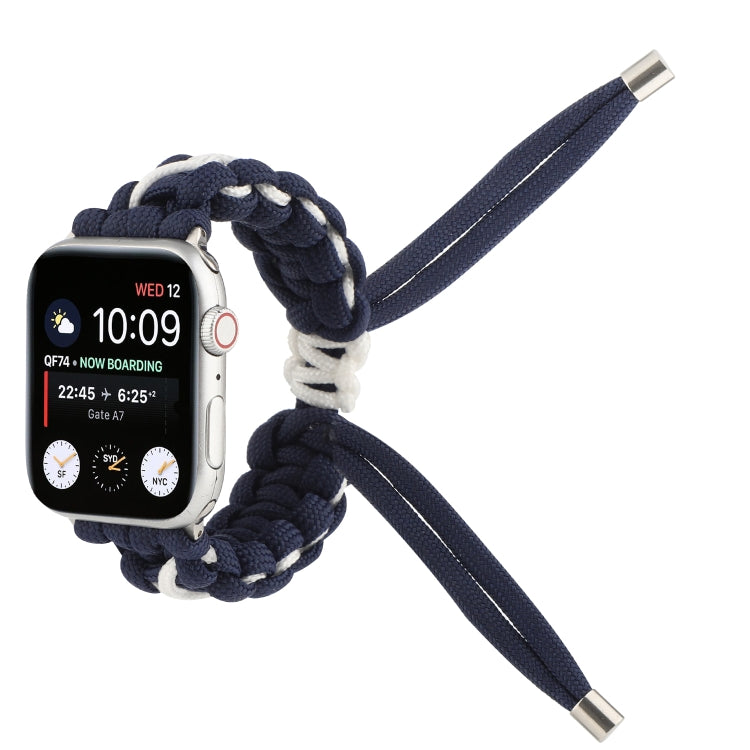 Braided Umbrella Cord Strap, For Apple Series 7 41mm / 6 &amp; SE &amp; 5 &amp; 4 40mm / 3 &amp; 2 &amp; 1 38mm, For Apple Series 7 45mm / 6 &amp; SE &amp; 5 &amp; 4 44mm / 3 &amp; 2 &amp; 1 42mm