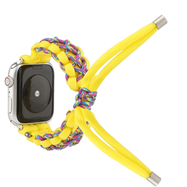 Braided Umbrella Cord Strap, For Apple Series 7 41mm / 6 &amp; SE &amp; 5 &amp; 4 40mm / 3 &amp; 2 &amp; 1 38mm, For Apple Series 7 45mm / 6 &amp; SE &amp; 5 &amp; 4 44mm / 3 &amp; 2 &amp; 1 42mm