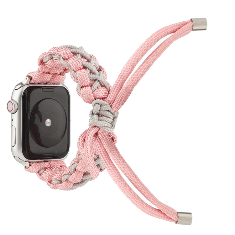 Braided Umbrella Cord Strap, For Apple Series 7 41mm / 6 &amp; SE &amp; 5 &amp; 4 40mm / 3 &amp; 2 &amp; 1 38mm, For Apple Series 7 45mm / 6 &amp; SE &amp; 5 &amp; 4 44mm / 3 &amp; 2 &amp; 1 42mm