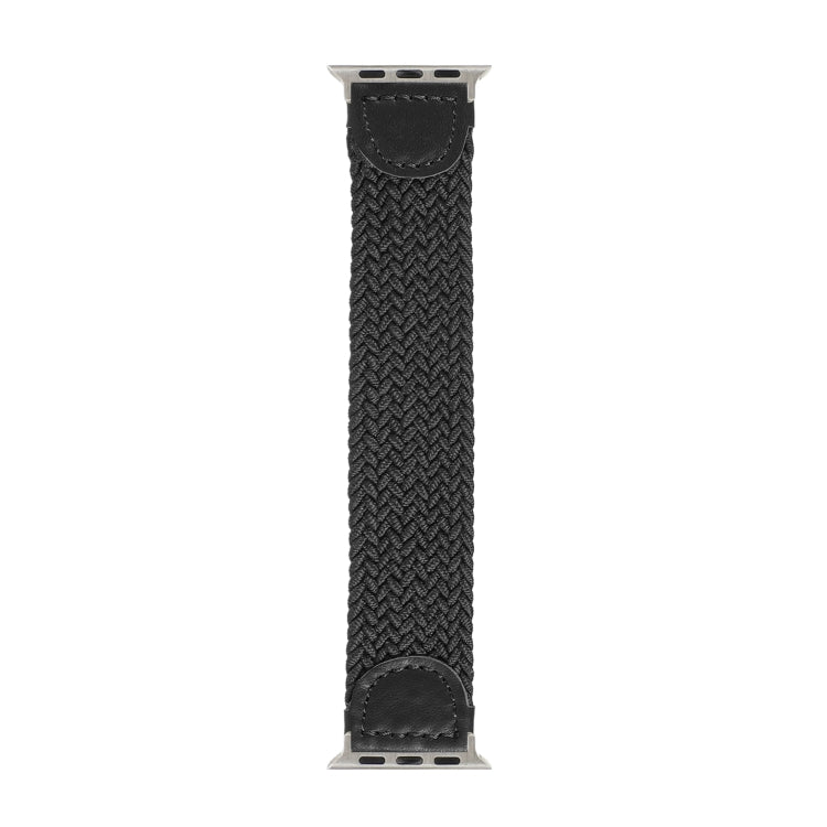 Nylon + Leather Braided Watchband For Apple Watch Series 6 &amp; SE &amp; 5 &amp; 4 40mm / 3 &amp; 2 &amp; 1 38mm, S, M, L