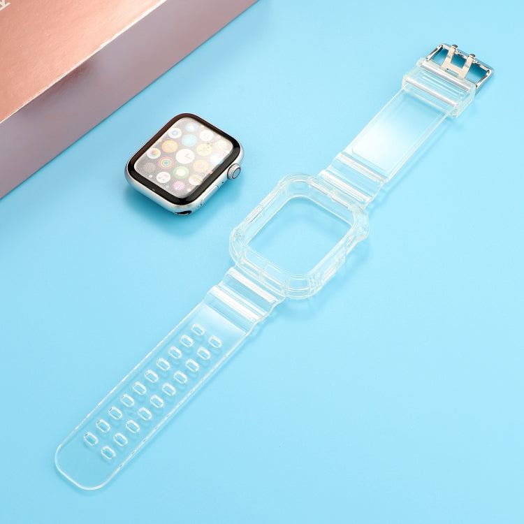 Transparent TPU Integrated Replacement Watch Strap, For Apple Watch Series 8&amp;7 41mm / SE 2&amp;6&amp;SE&amp;5&amp;4 40mm / 3&amp;2&amp;1 38mm, For Apple Watch Series 7 41mm / 6 &amp; SE &amp; 5 &amp; 4 40mm / 3 &amp; 2 &amp; 1 38mm