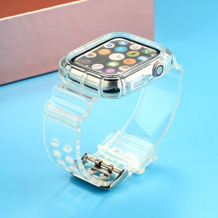 Transparent TPU Integrated Replacement Watch Strap, For Apple Watch Series 8&amp;7 41mm / SE 2&amp;6&amp;SE&amp;5&amp;4 40mm / 3&amp;2&amp;1 38mm, For Apple Watch Series 7 41mm / 6 &amp; SE &amp; 5 &amp; 4 40mm / 3 &amp; 2 &amp; 1 38mm