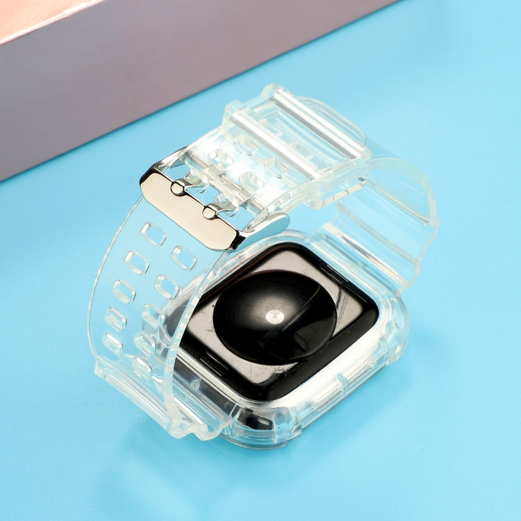 Transparent TPU Integrated Replacement Watch Strap, For Apple Watch Series 8&7 41mm / SE 2&6&SE&5&4 40mm / 3&2&1 38mm, For Apple Watch Series 7 41mm / 6 & SE & 5 & 4 40mm / 3 & 2 & 1 38mm�����������������������������������������������������������������...