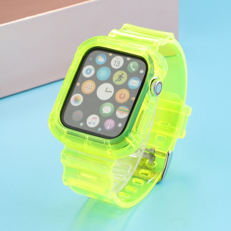 Transparent TPU Integrated Replacement Watch Strap, For Apple Watch Series 8&amp;7 41mm / SE 2&amp;6&amp;SE&amp;5&amp;4 40mm / 3&amp;2&amp;1 38mm, For Apple Watch Series 7 41mm / 6 &amp; SE &amp; 5 &amp; 4 40mm / 3 &amp; 2 &amp; 1 38mm