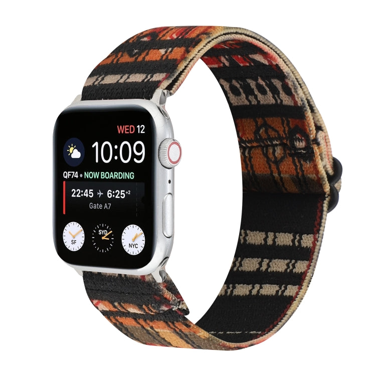 Ethnic Style Buckle Watchband For Apple Watch Series 6 &amp; SE &amp; 5 &amp; 4 40mm / 3 &amp; 2 &amp; 1 38mm, For Apple Watch Series 7 41mm / 6 &amp; SE &amp; 5 &amp; 4 40mm / 3 &amp; 2 &amp; 1 38mm